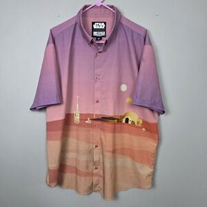 RSVLTS x STAR WARS Tatooine Sunset Button Down Shirt Mens 2XL Shirt Sleeve